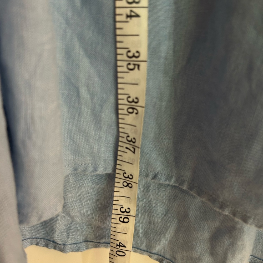 J. Jill Linen Shift Dress Cornflower Blue Cottagecore Beach Vacation  XL - Picture 8 of 9